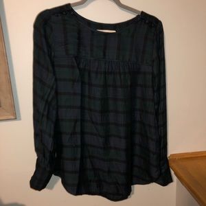 LOFT plaid blouse